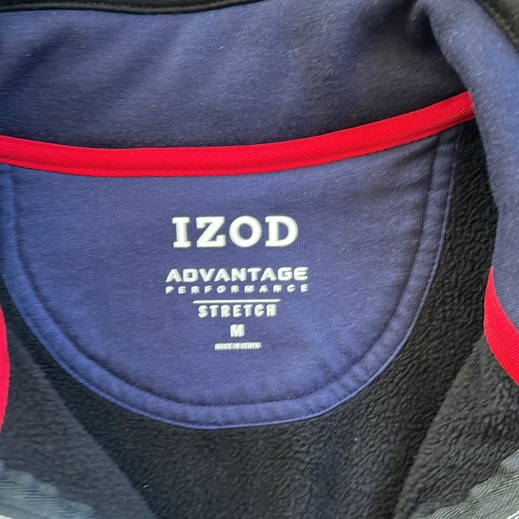 IZOD Advantage Performance Stretch Mens Long Sleeve Quarter-Zip Pullover - Picture 2 of 2